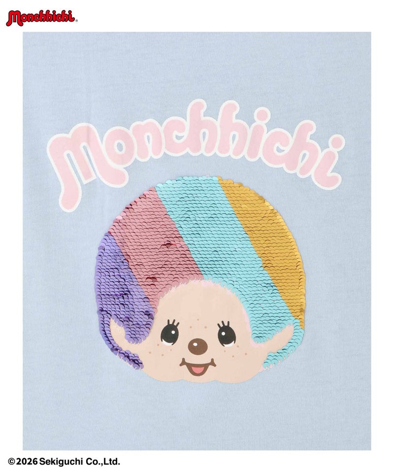 モンチッチ スパンコールTシャツ キッズ メール便 対応商品商品画像-5