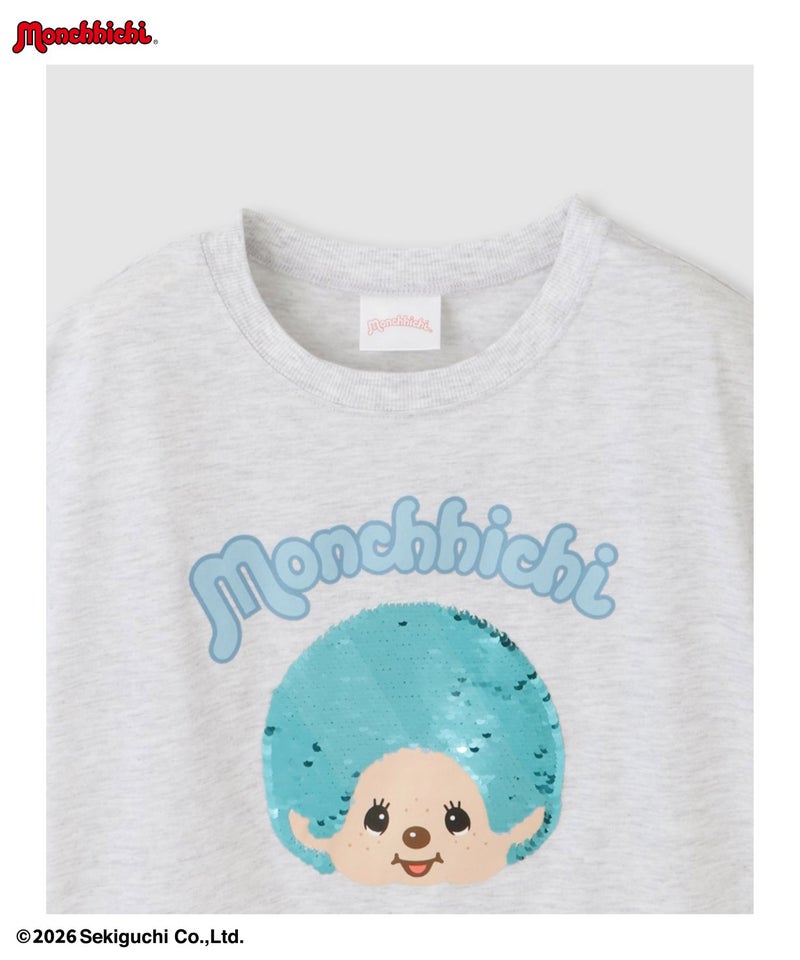 モンチッチ スパンコールTシャツ キッズ メール便 対応商品商品画像-6