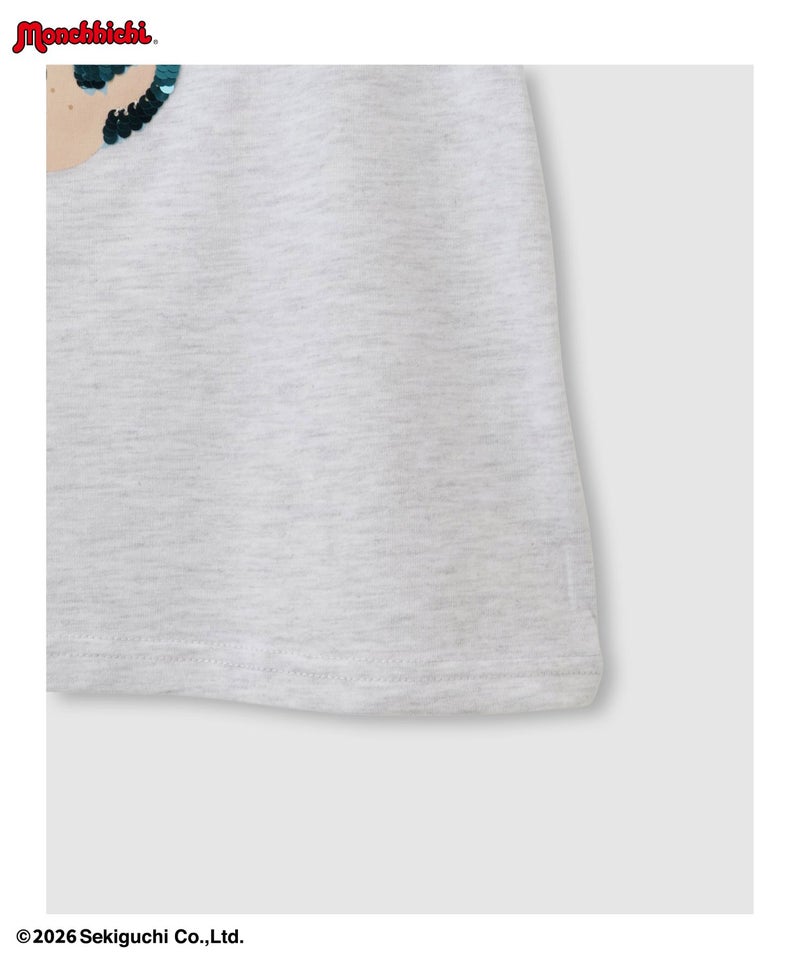 モンチッチ スパンコールTシャツ キッズ メール便 対応商品商品画像-8