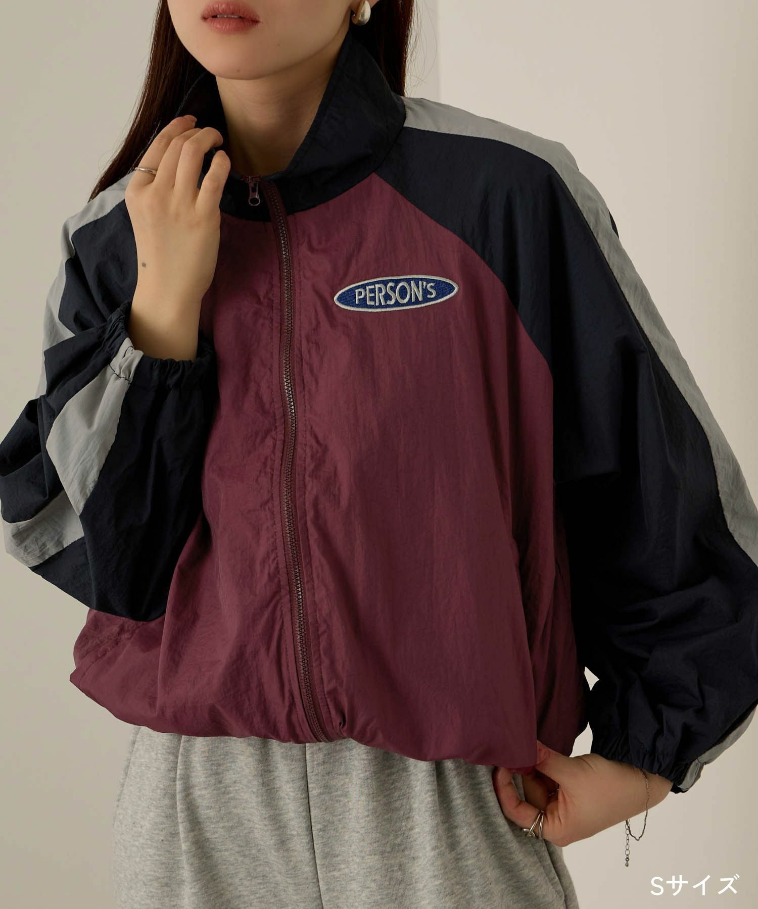 PERSON'S 別注デザイン 切替トラックジャケット レディース