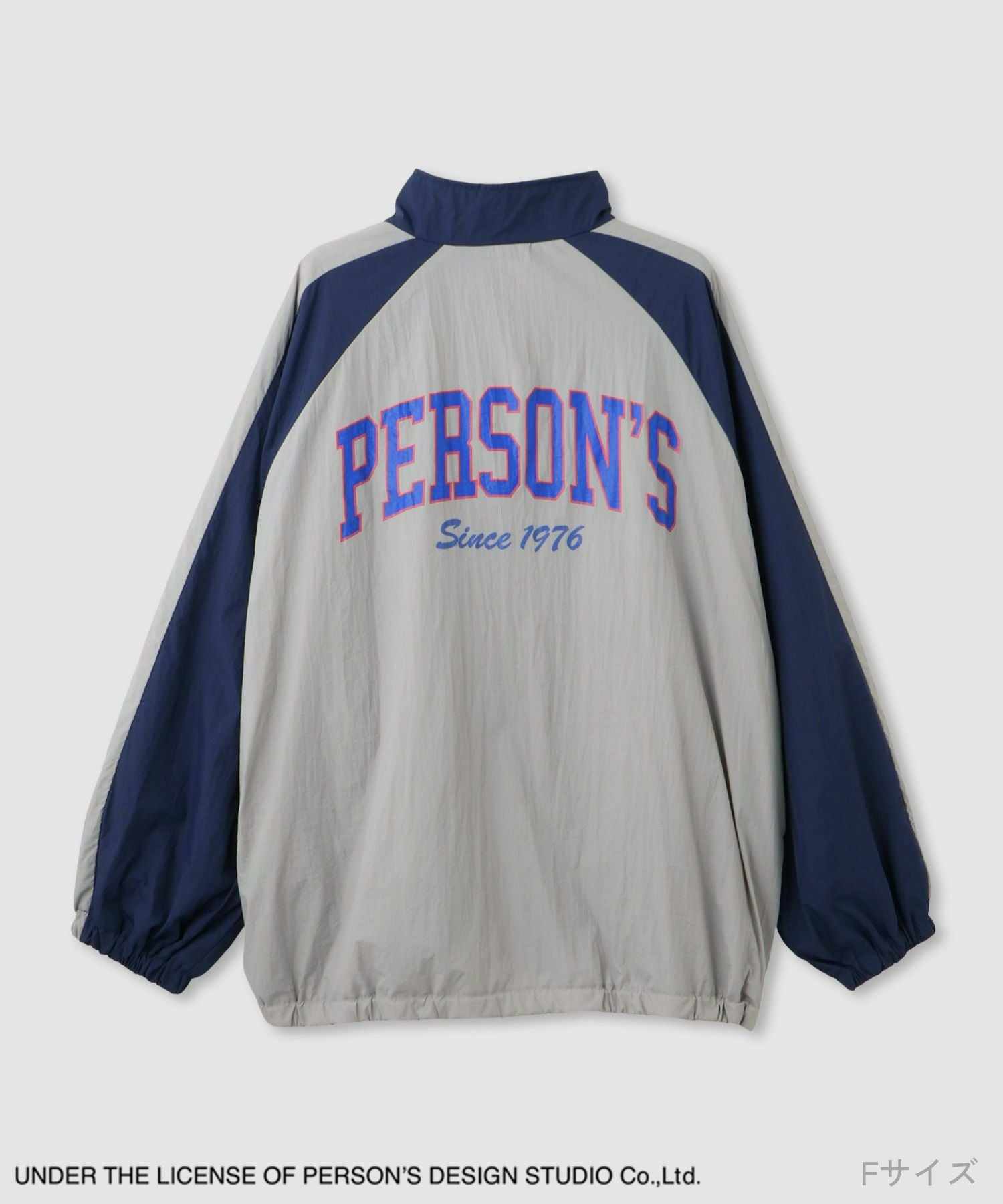 5351 pourlesfemmes ナイロンライダースパーカー　切替デザイン PERSON'S 別注デザイン 切替トラックジャケット レディース