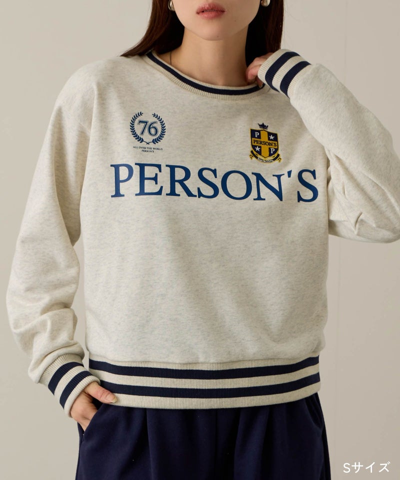 PERSON'S 別注デザイン リブライントレーナー レディース商品画像-2