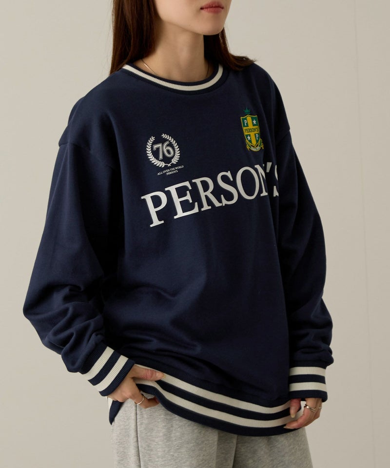 PERSON'S 別注デザイン リブライントレーナー レディース商品画像-8