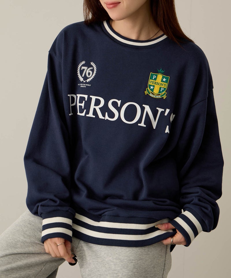 PERSON'S 別注デザイン リブライントレーナー レディース商品画像-10
