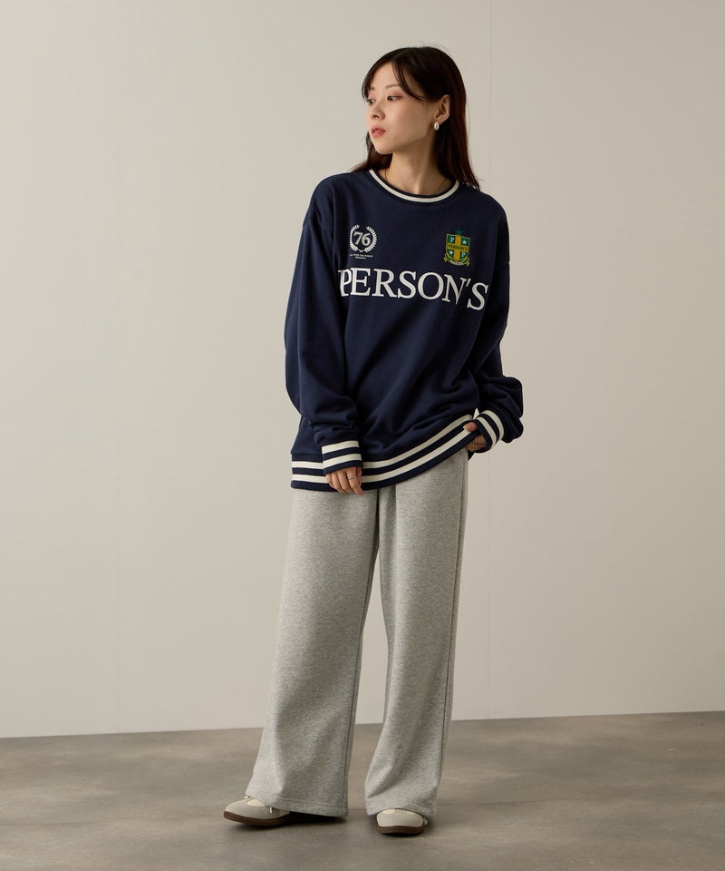 PERSON'S  別注デザイン リブライントレーナー レディース商品画像-11