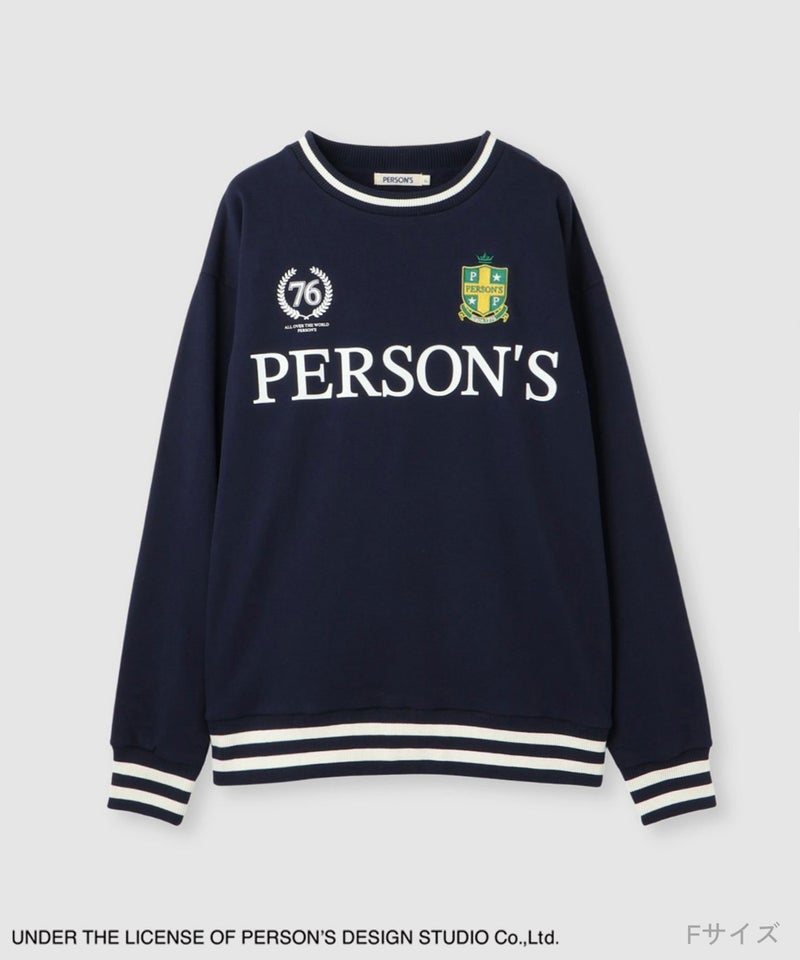 PERSON'S 別注デザイン リブライントレーナー レディース商品画像-19