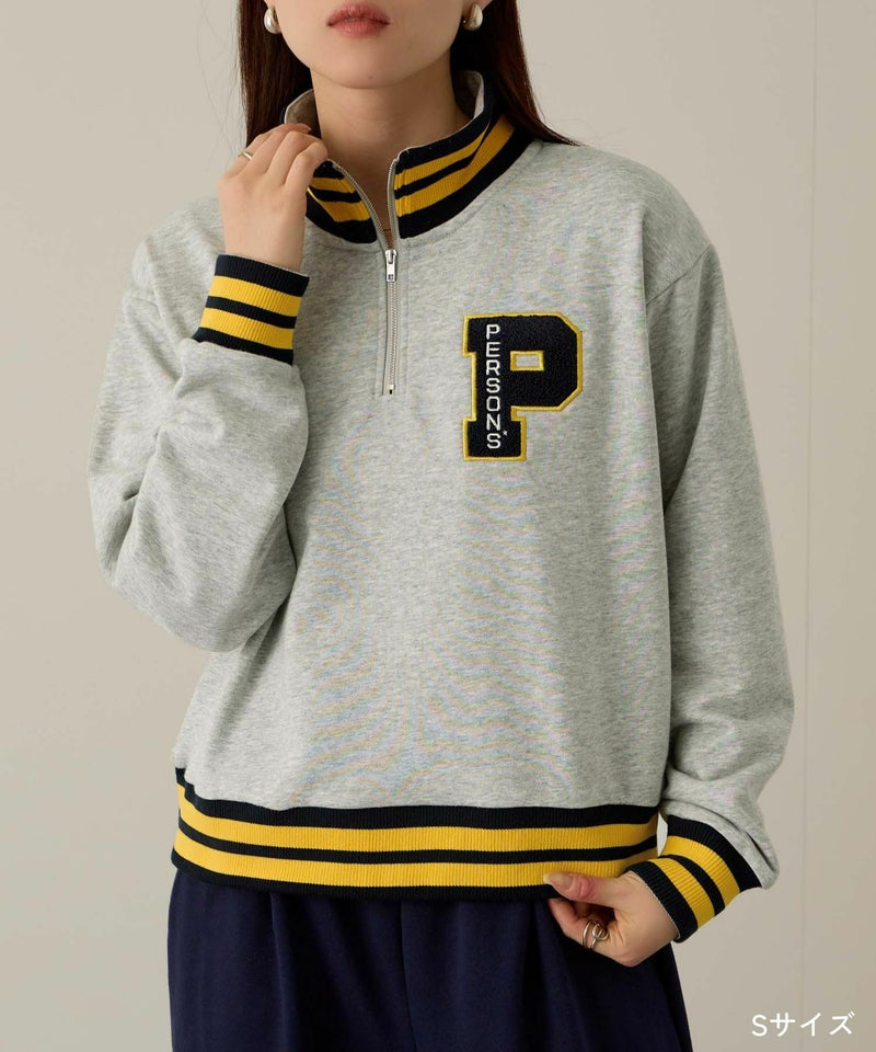 [期間限定価格]PERSON'S  別注デザイン ZIPUP リブライントレーナー レディース商品画像-1