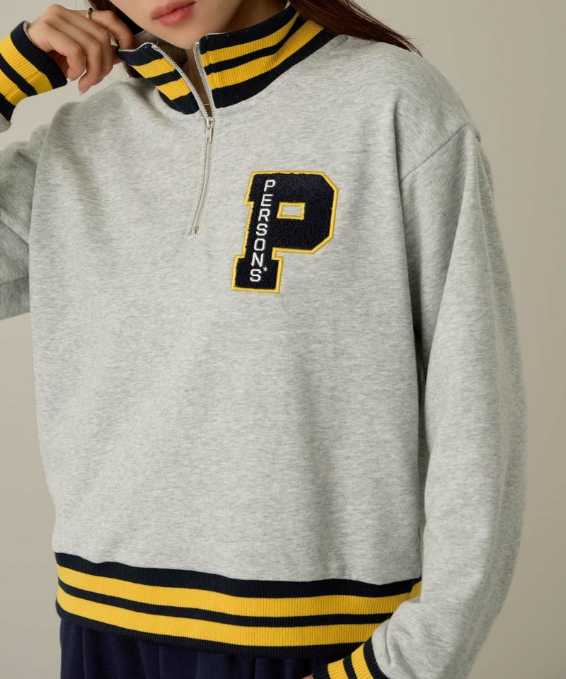 [期間限定価格]PERSON'S  別注デザイン ZIPUP リブライントレーナー レディース商品画像-3