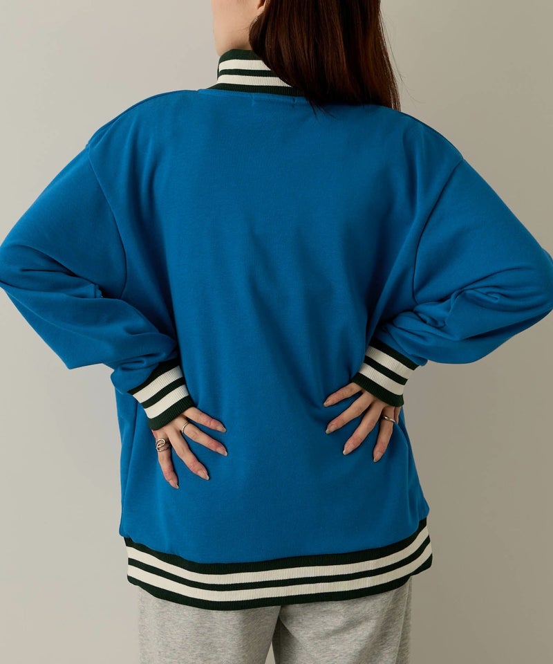 [期間限定価格]PERSON'S  別注デザイン ZIPUP リブライントレーナー レディース商品画像-8