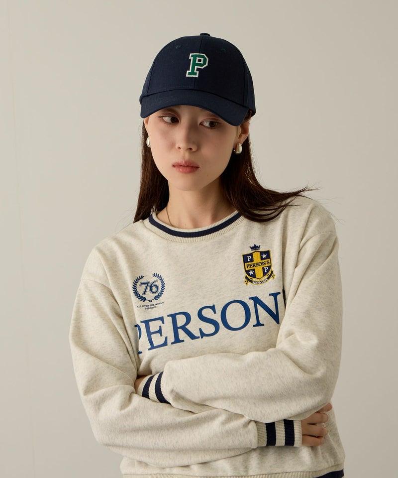 PERSON'S 別注デザイン カレッジロゴ&ワッペン刺繍コットンキャップ レディース商品画像-3