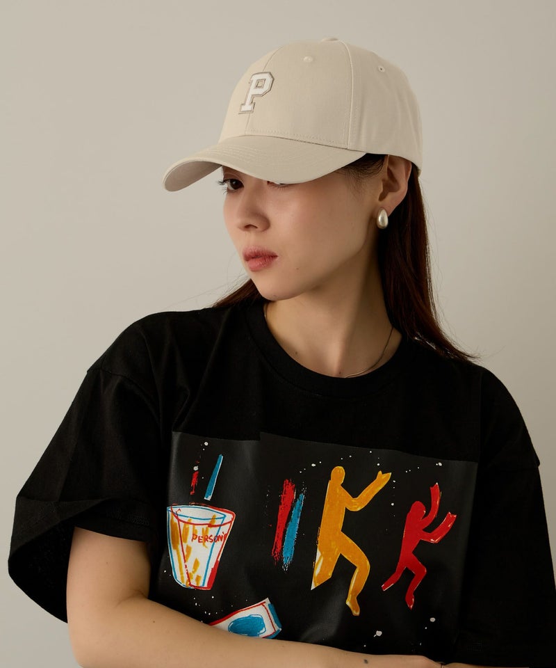 PERSON'S 別注デザイン カレッジロゴ&ワッペン刺繍コットンキャップ レディース商品画像-4