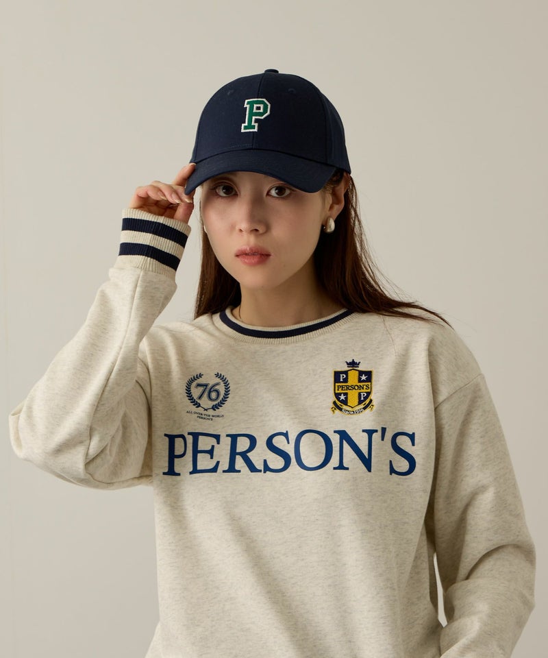 PERSON'S 別注デザイン カレッジロゴ&ワッペン刺繍コットンキャップ レディース商品画像-11