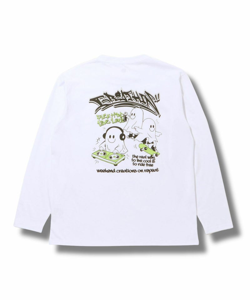 T-GRAPHICS  ストリートゴースト長袖Tシャツ メンズ商品画像-1