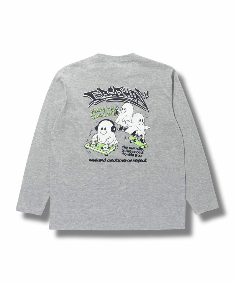 T-GRAPHICS ストリートゴースト長袖Tシャツ メンズ商品画像-2
