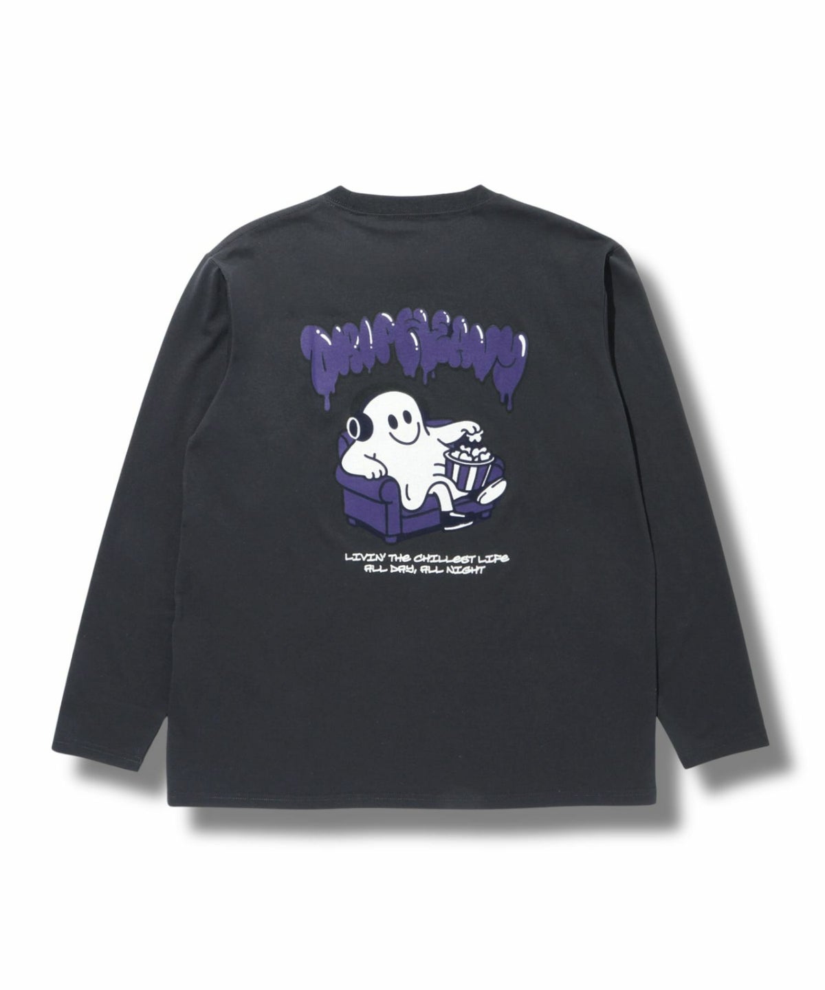 T-GRAPHICS ストリートゴースト長袖Tシャツ メンズ