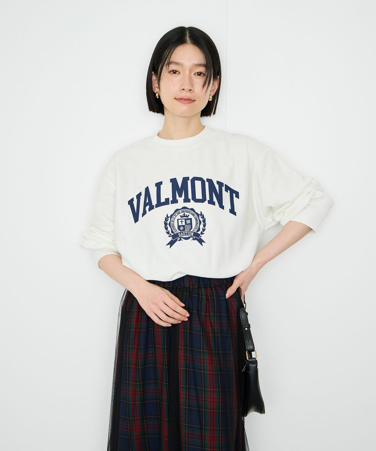 Idnes VALMONT カレッジロゴビッグシルエットスウェット レディース