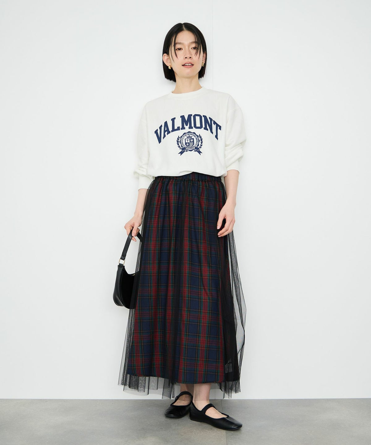 Idnes VALMONT カレッジロゴビッグシルエットスウェット レディース