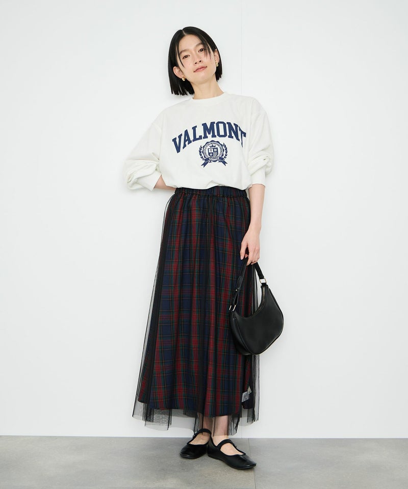 Idnes  VALMONT カレッジロゴビッグシルエットスウェット レディース商品画像-6