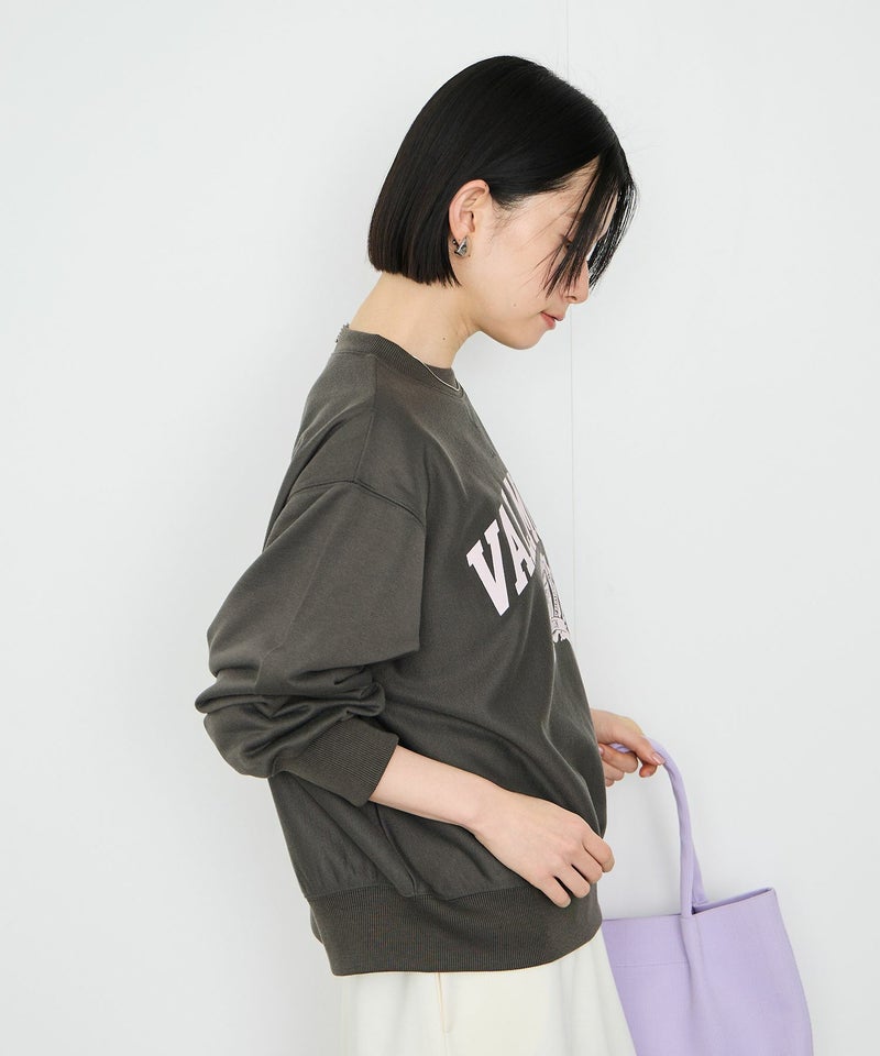 Idnes VALMONT カレッジロゴビッグシルエットスウェット レディース商品画像-10