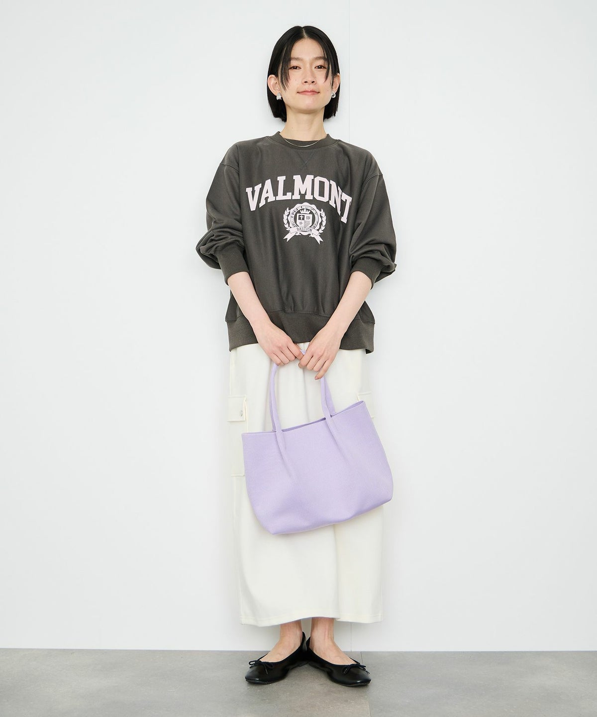 Idnes VALMONT カレッジロゴビッグシルエットスウェット レディース