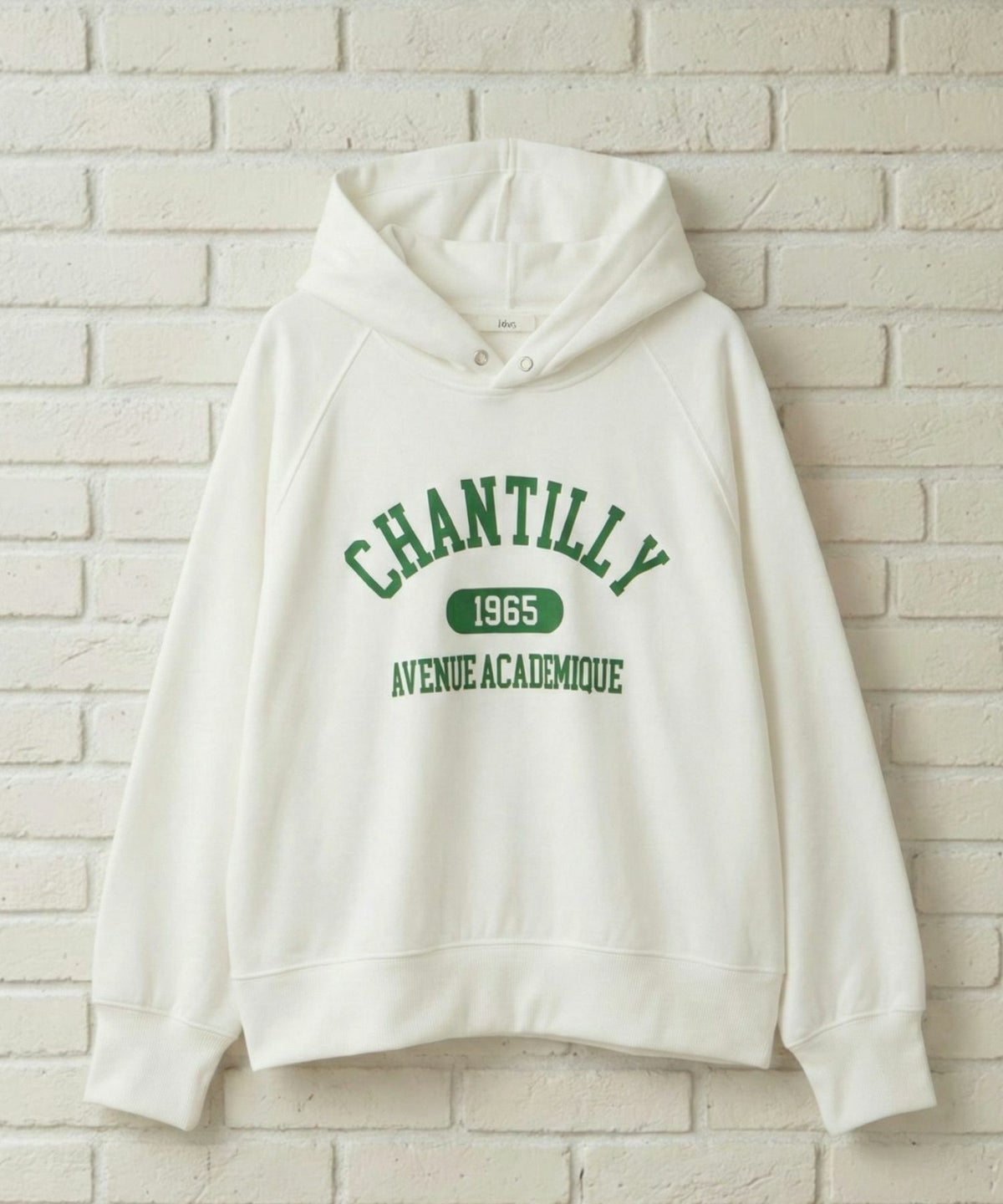 Idnes CHANTILLY カレッジロゴオーバーサイズスウェットパーカー レディース