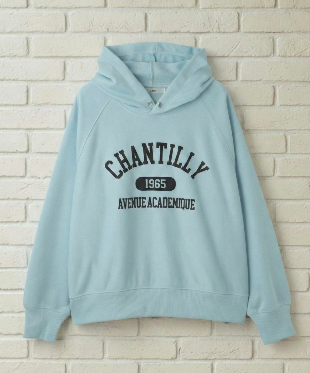 Idnes CHANTILLY カレッジロゴオーバーサイズスウェットパーカー レディース