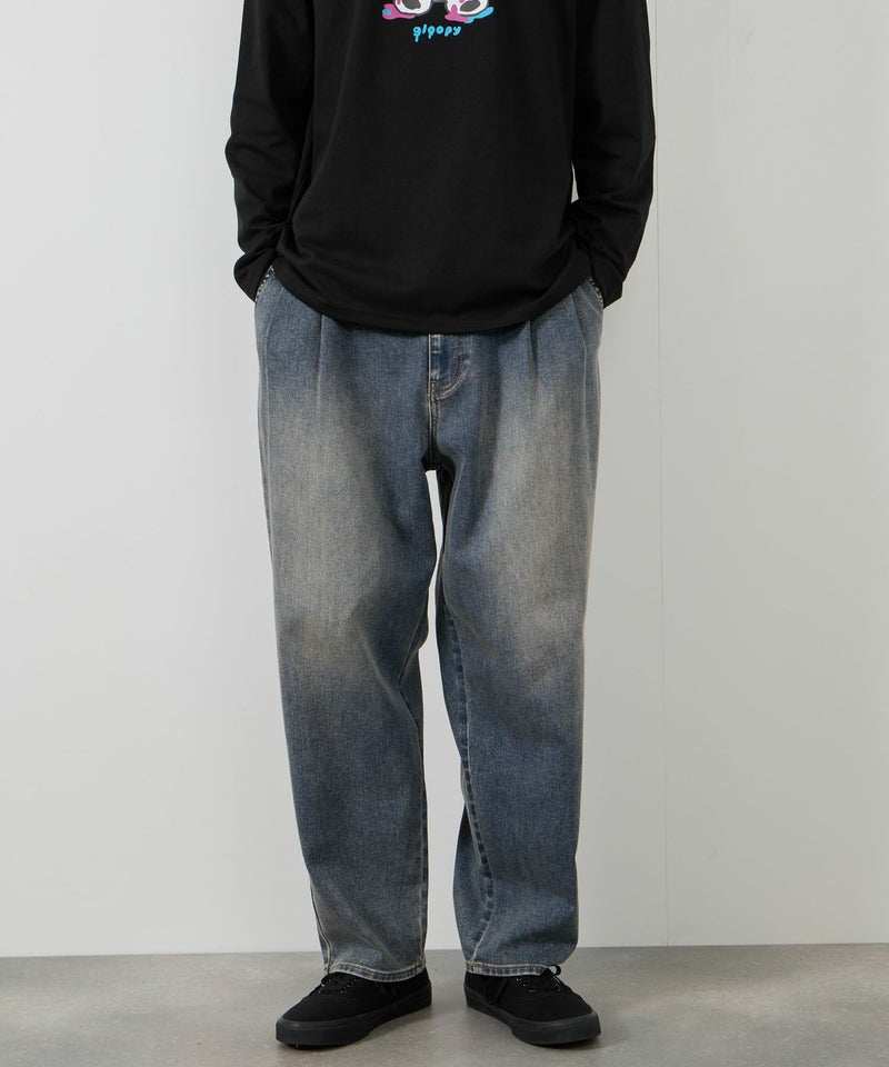 NAVY  毎日はきたくなるデニム「マイデニ」 ワイドテーパード メンズ商品画像-1