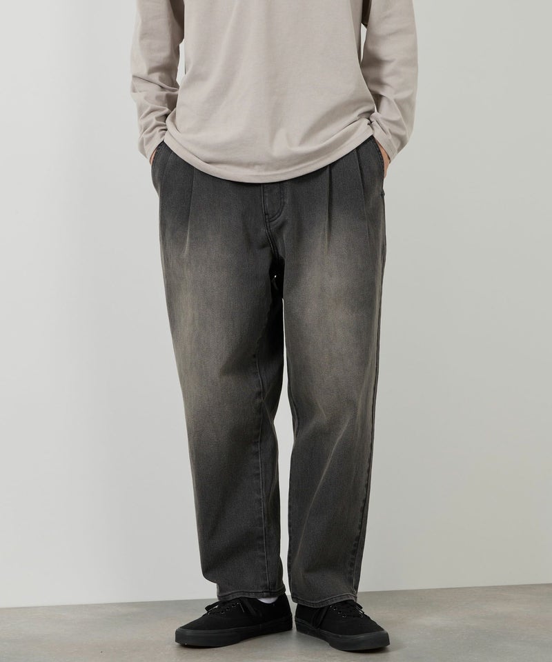 NAVY  毎日はきたくなるデニム「マイデニ」 ワイドテーパード メンズ商品画像-2