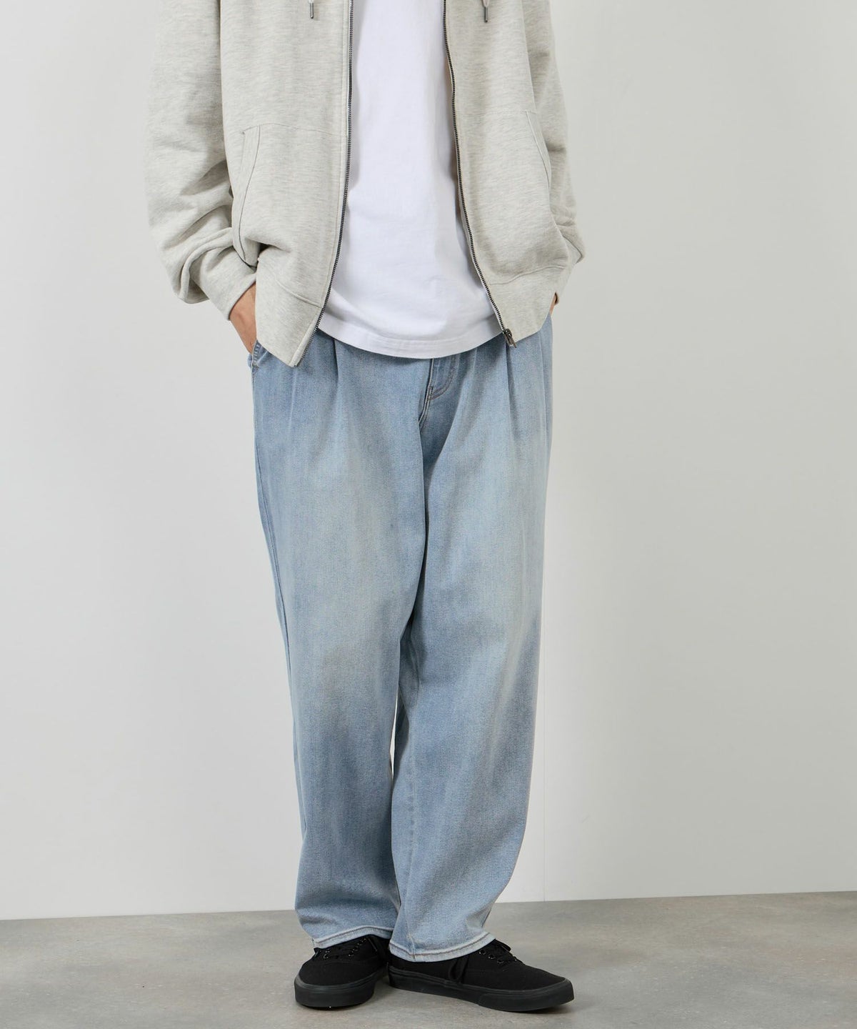 NAVY 毎日はきたくなるデニム「マイデニ」 ワイドテーパード メンズ