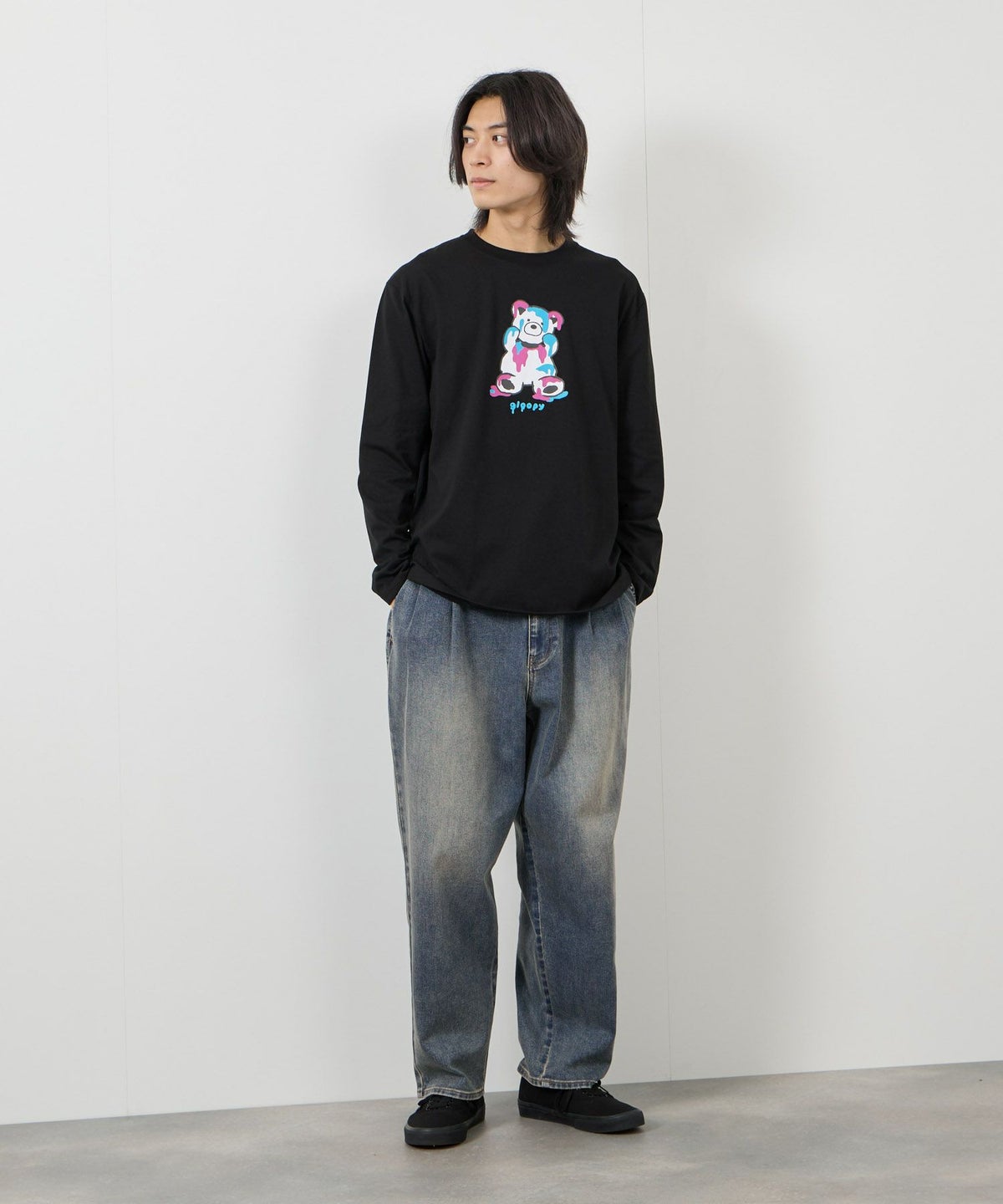 NAVY 毎日はきたくなるデニム「マイデニ」 ワイドテーパード メンズ