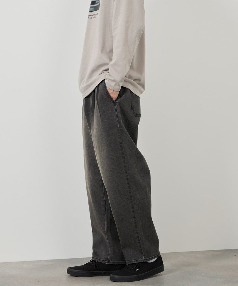 NAVY  毎日はきたくなるデニム「マイデニ」 ワイドテーパード メンズ商品画像-9