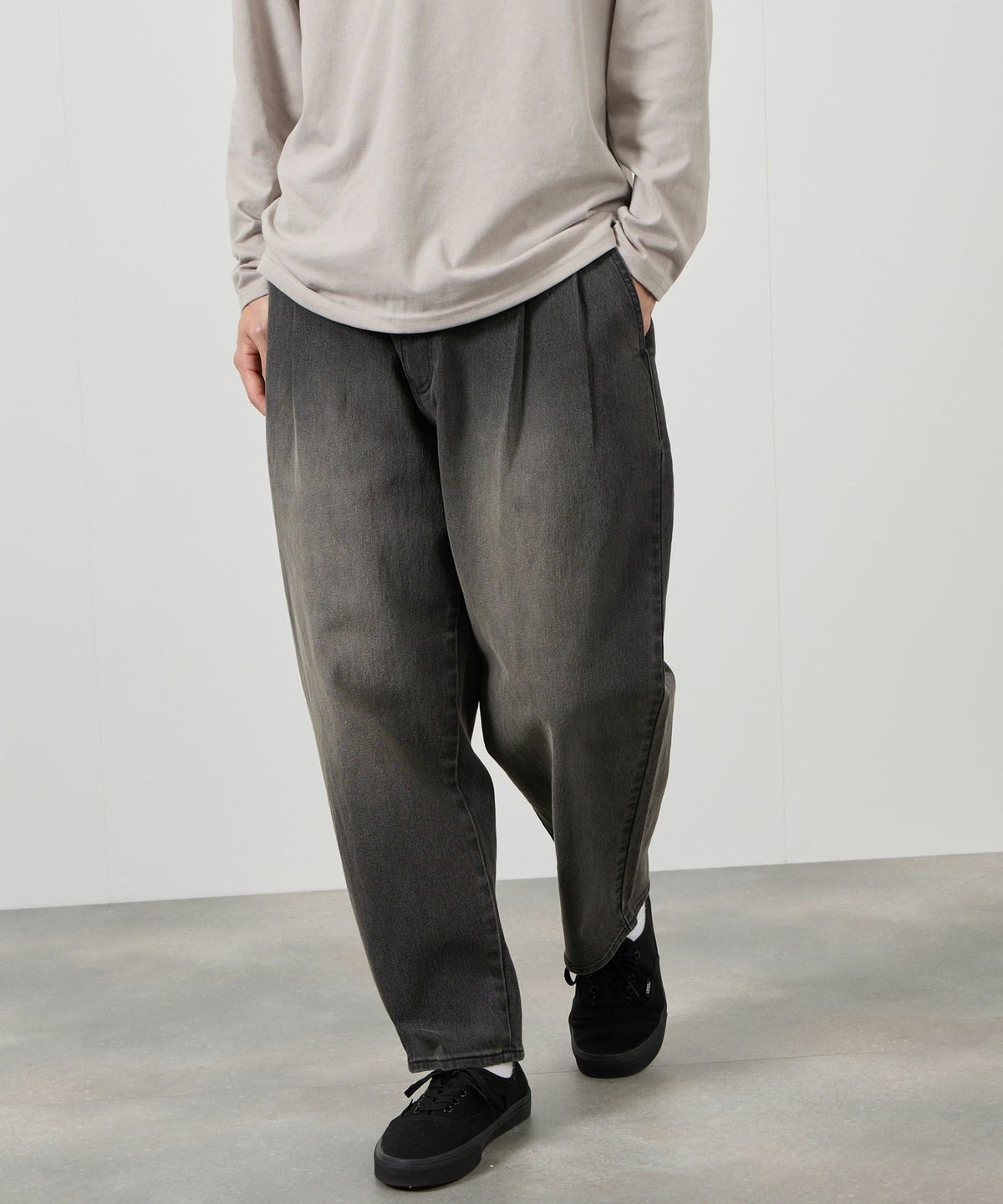 NAVY 毎日はきたくなるデニム「マイデニ」 ワイドテーパード メンズ