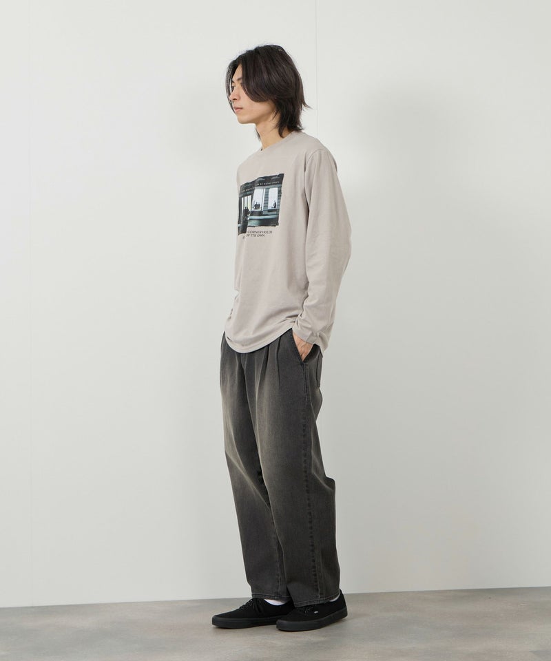 NAVY  毎日はきたくなるデニム「マイデニ」 ワイドテーパード メンズ商品画像-12