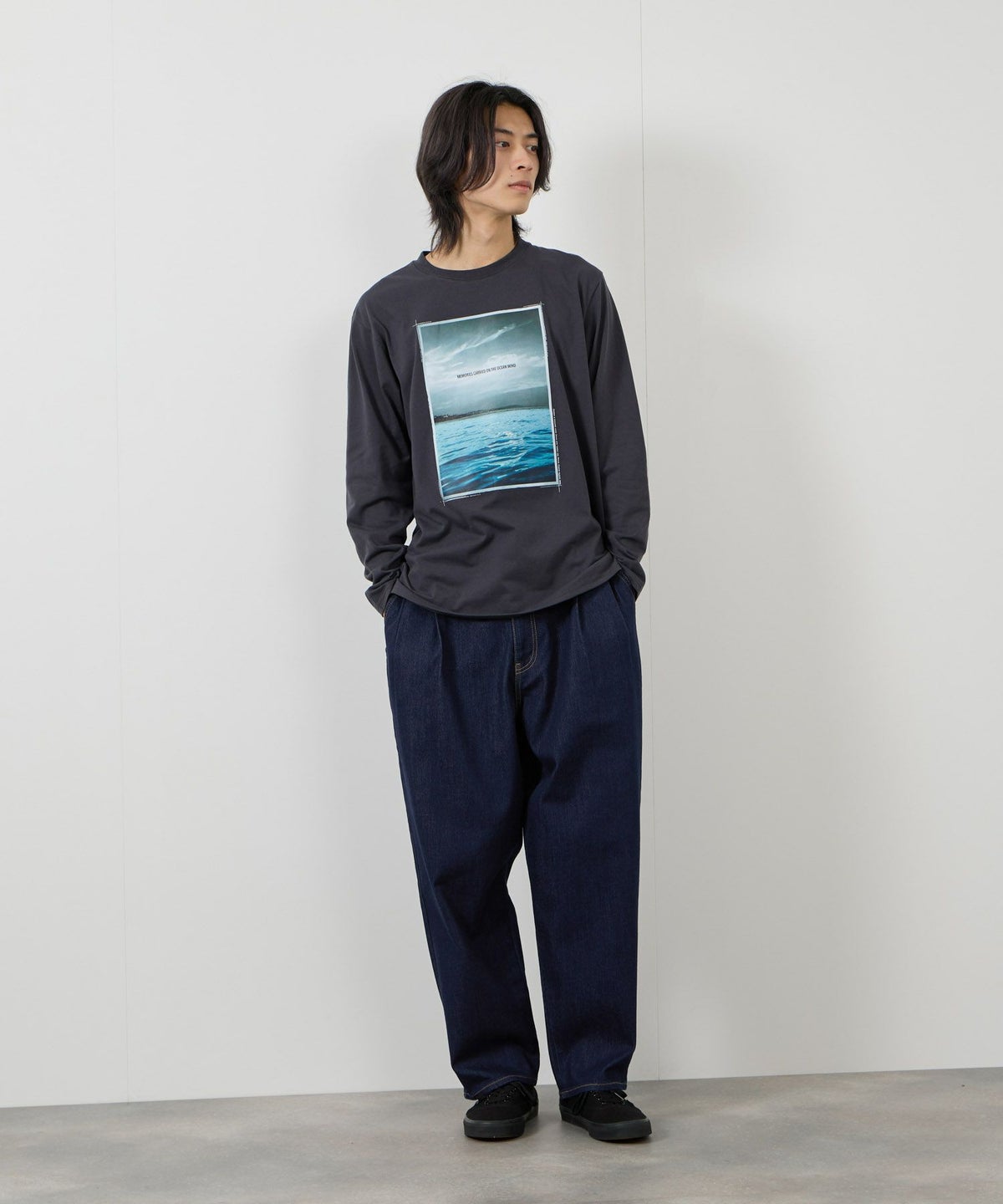 NAVY 毎日はきたくなるデニム「マイデニ」 ワイドテーパード メンズ