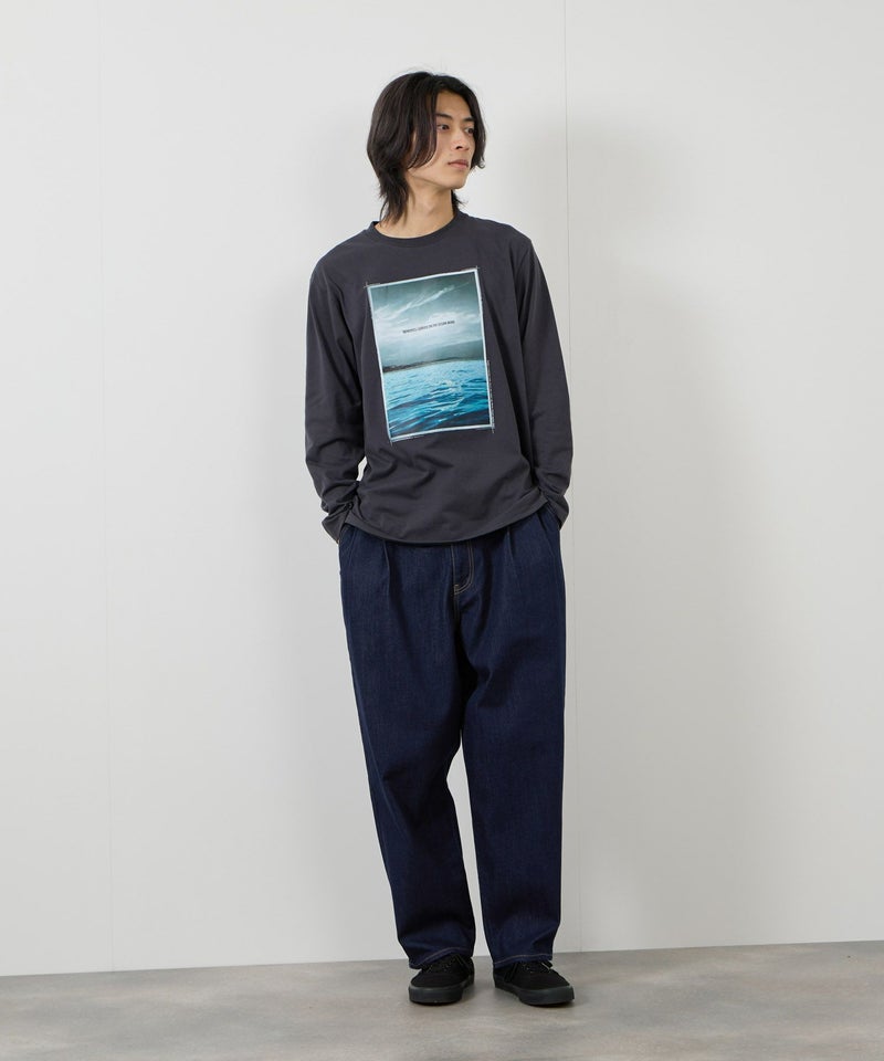 NAVY  毎日はきたくなるデニム「マイデニ」 ワイドテーパード メンズ商品画像-14