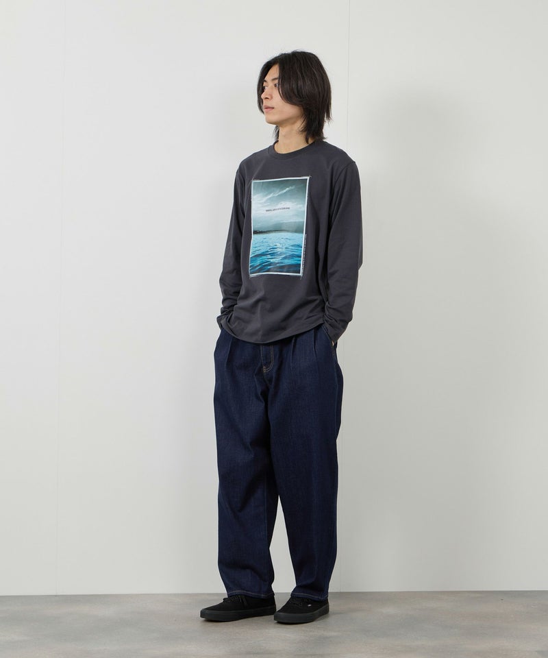 NAVY  毎日はきたくなるデニム「マイデニ」 ワイドテーパード メンズ商品画像-15