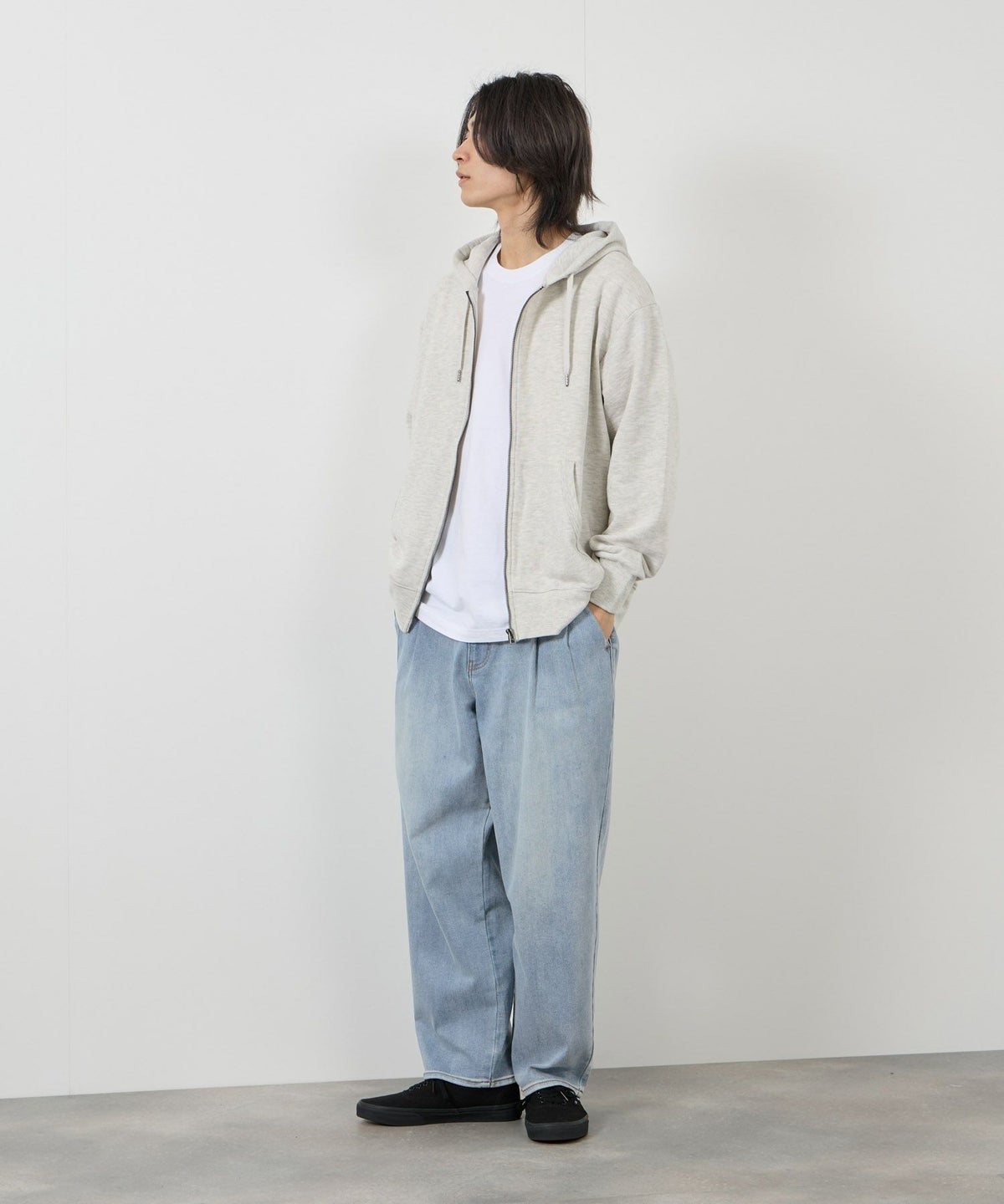 NAVY 毎日はきたくなるデニム「マイデニ」 ワイドテーパード メンズ