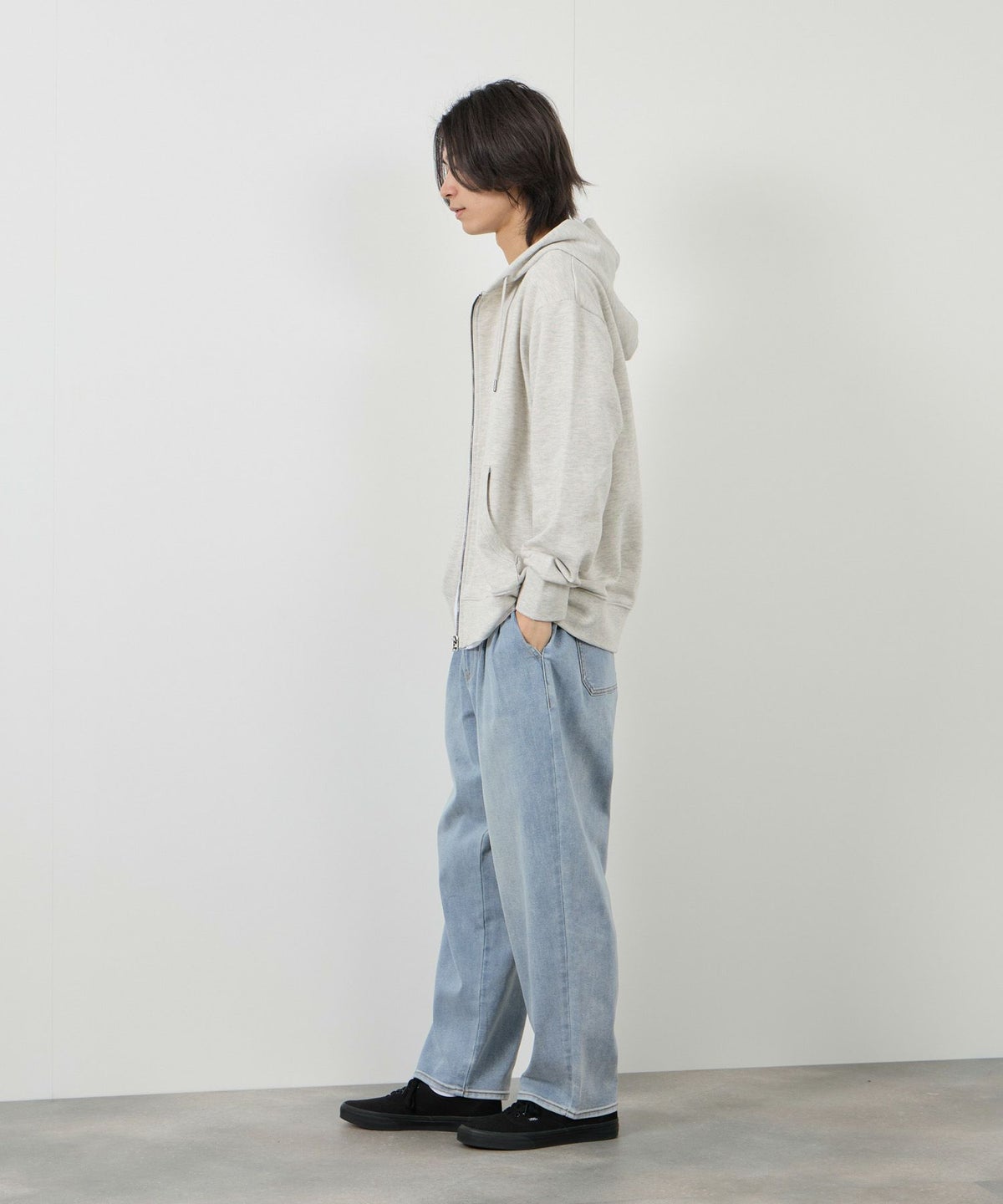 NAVY 毎日はきたくなるデニム「マイデニ」 ワイドテーパード メンズ