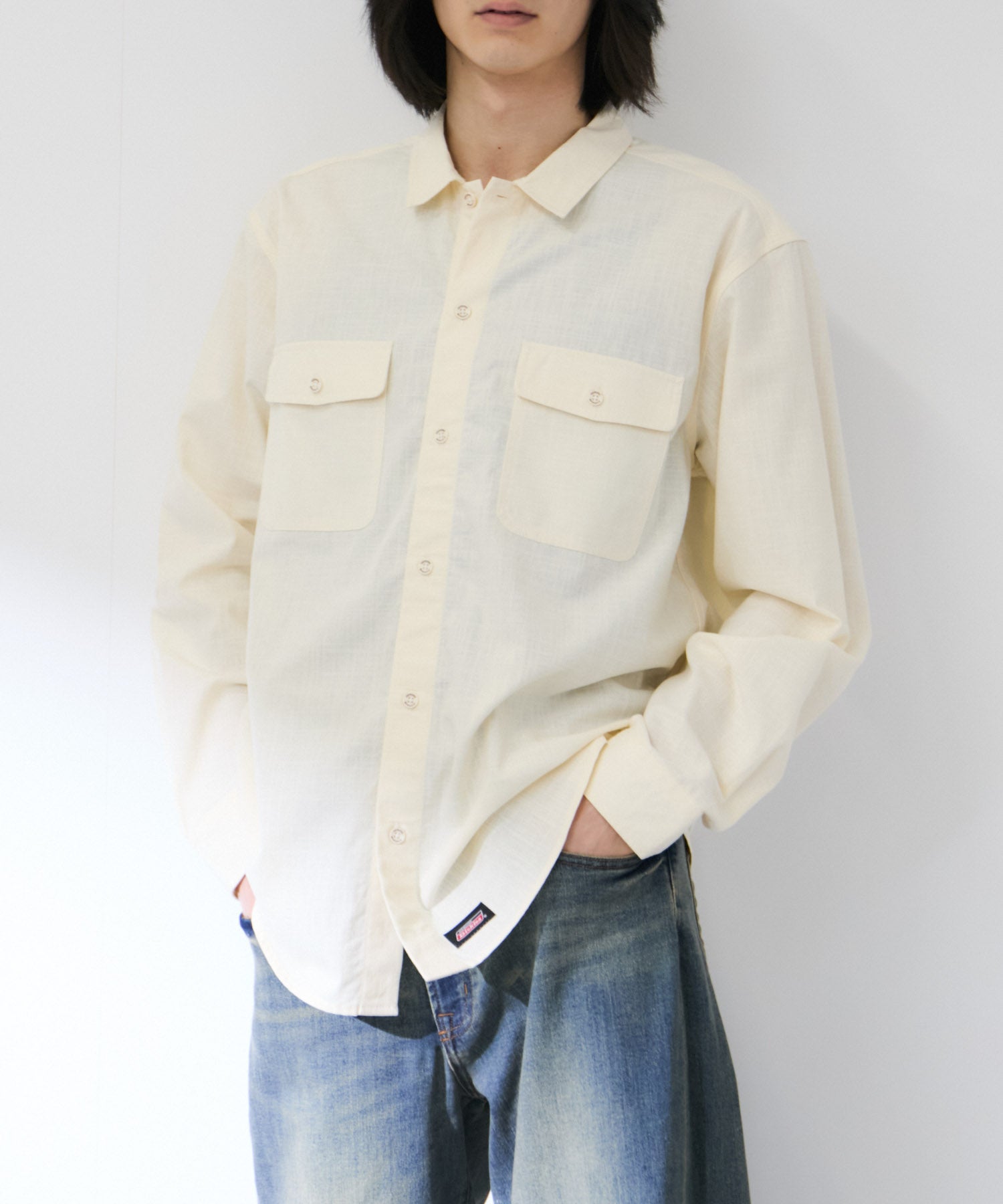 GENUINE Dickies シャンブレーワークシャツ メンズ