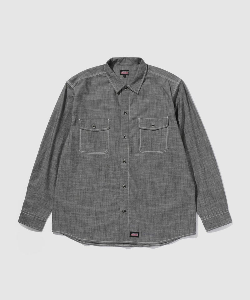 GENUINE Dickies シャンブレーワークシャツ メンズ商品画像-2