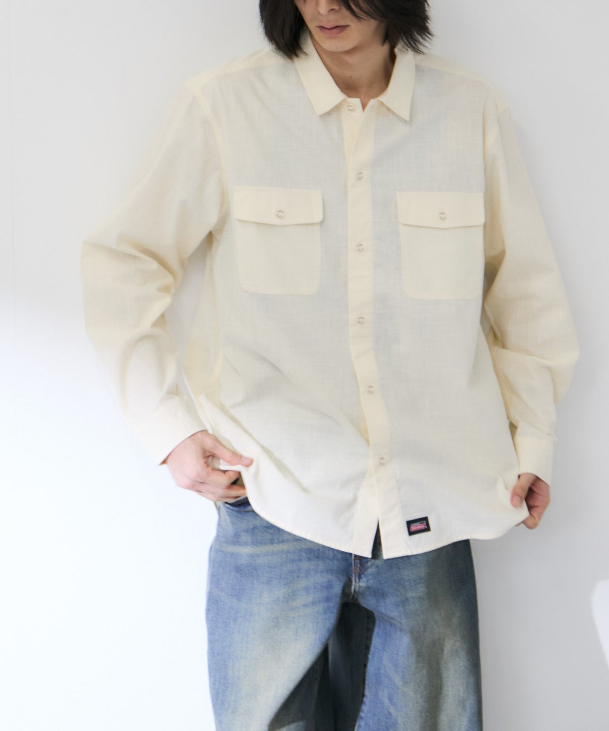 GENUINE Dickies シャンブレーワークシャツ メンズ