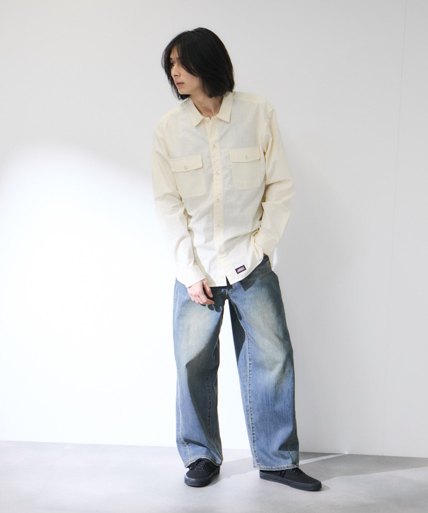 GENUINE Dickies シャンブレーワークシャツ メンズ