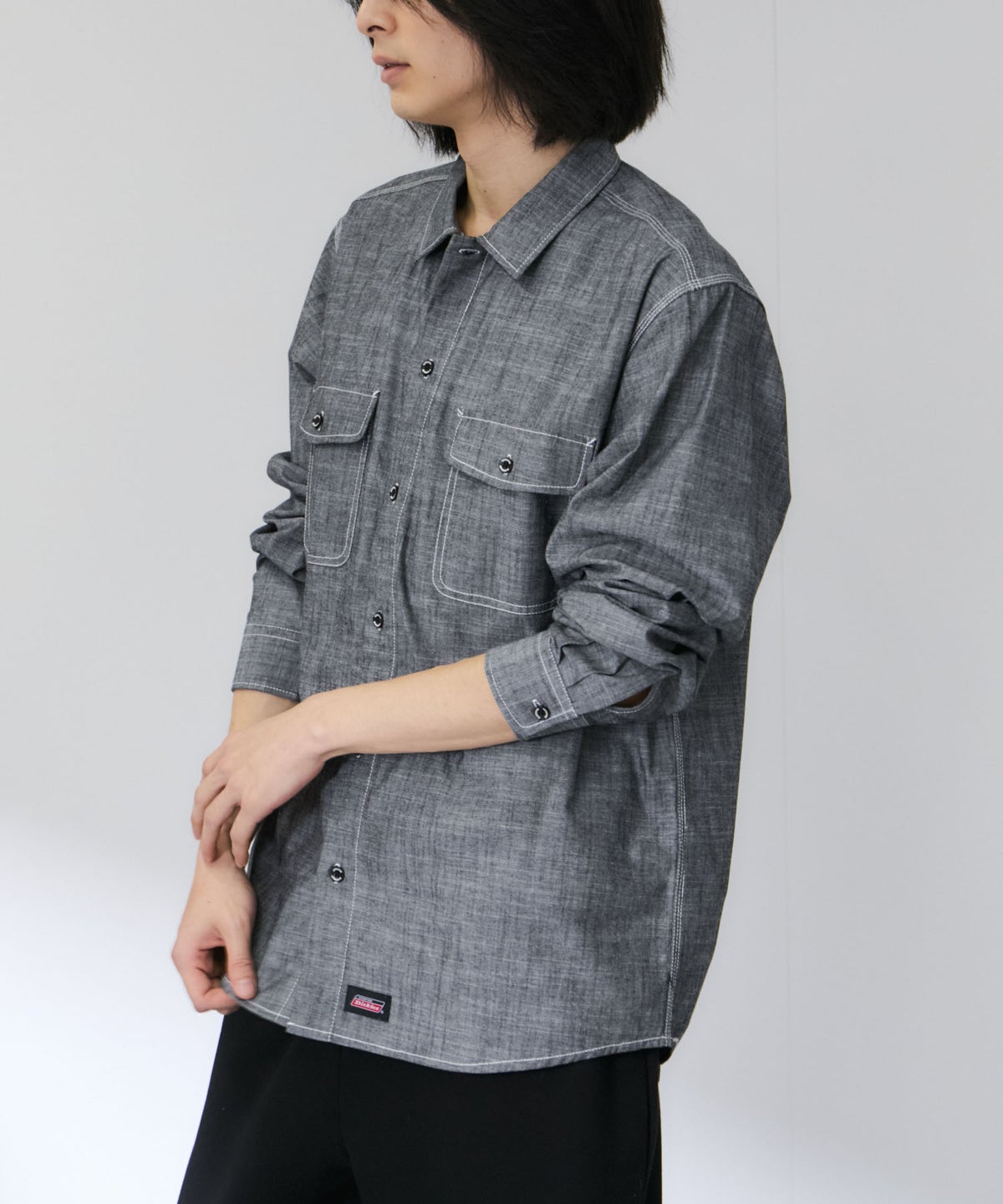 GENUINE Dickies シャンブレーワークシャツ メンズ