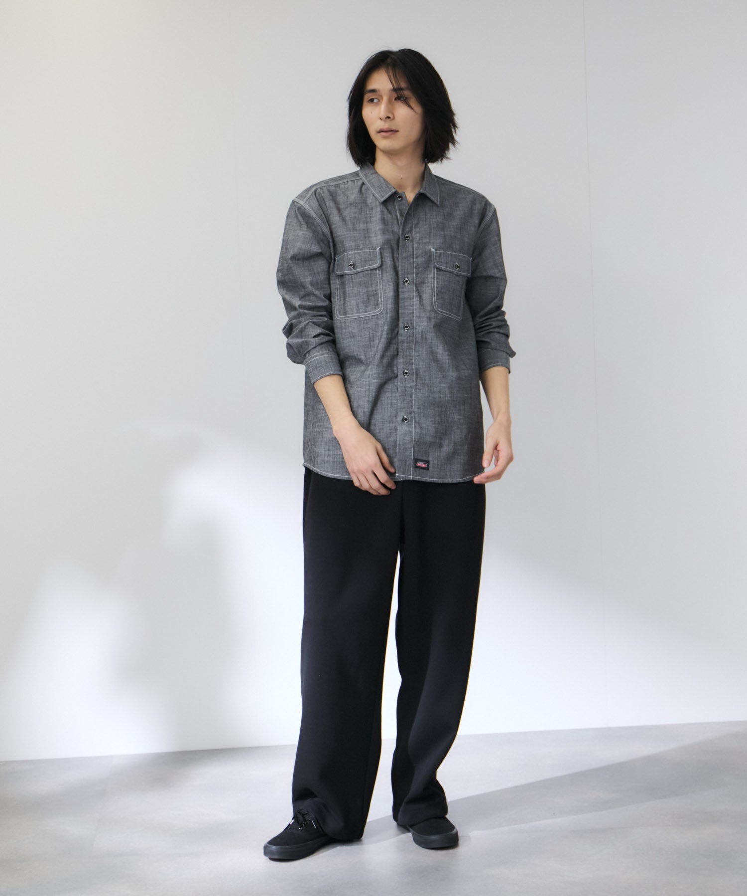 GENUINE Dickies シャンブレーワークシャツ メンズ
