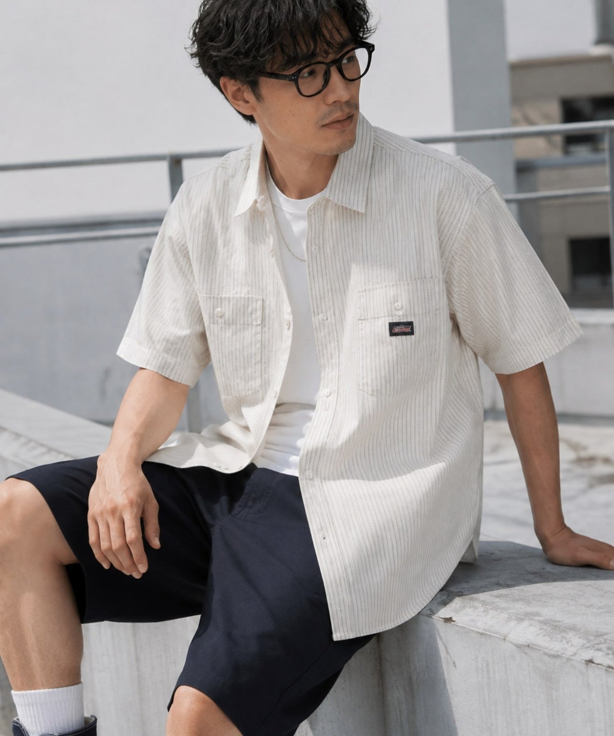 GENUINE Dickies ストライプワークシャツ メンズ