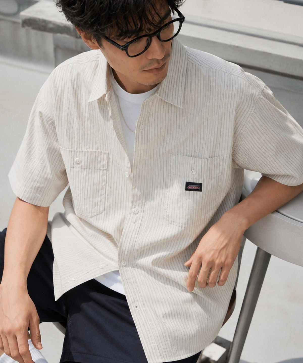 GENUINE Dickies ストライプワークシャツ メンズ