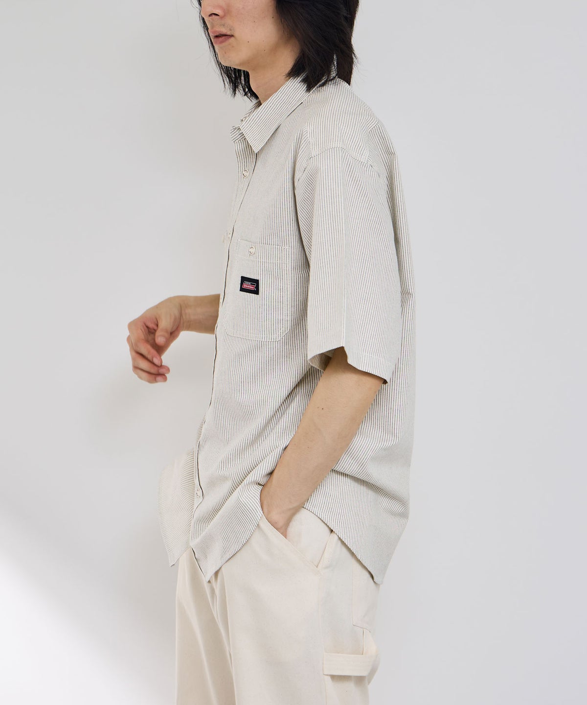 GENUINE Dickies ストライプワークシャツ メンズ