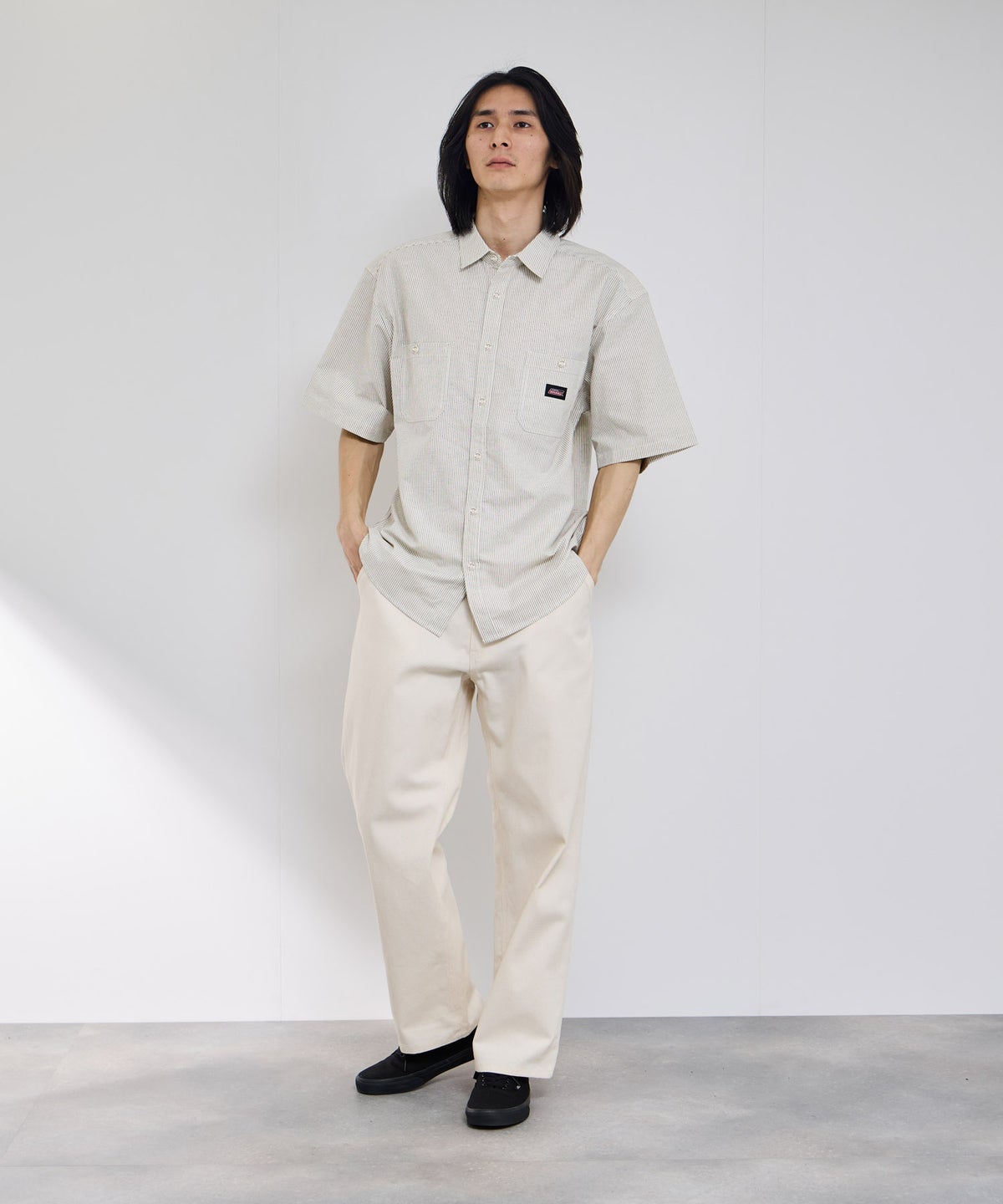 GENUINE Dickies ストライプワークシャツ メンズ