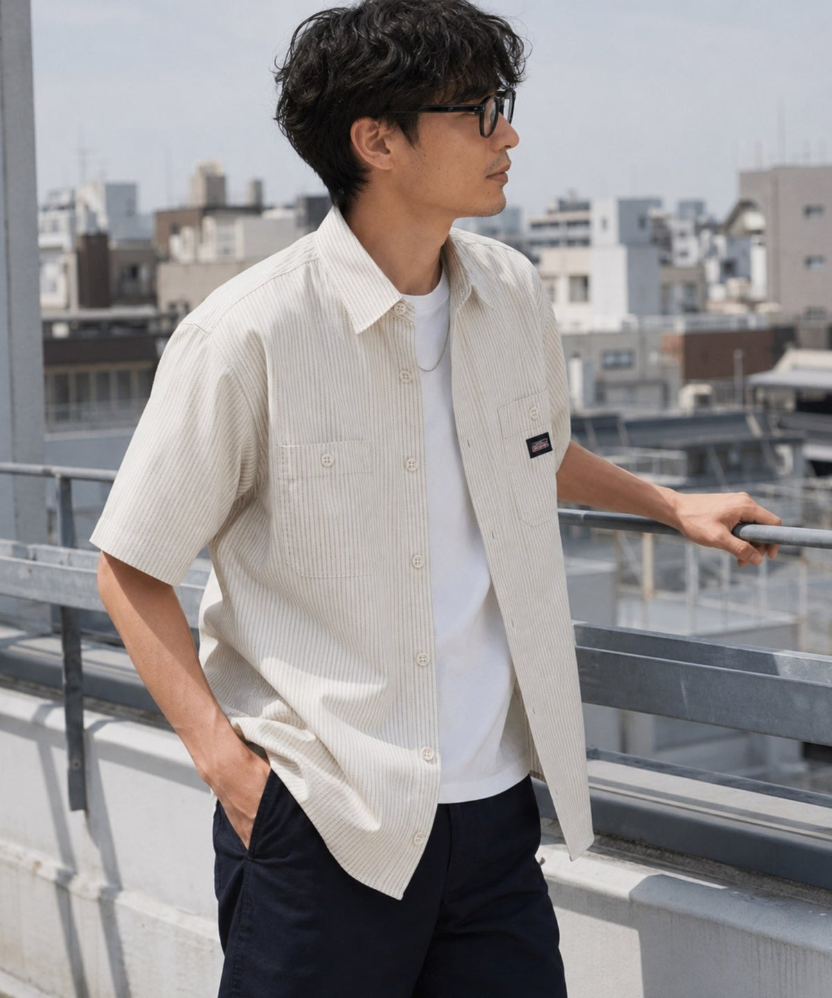 GENUINE Dickies ストライプワークシャツ メンズ