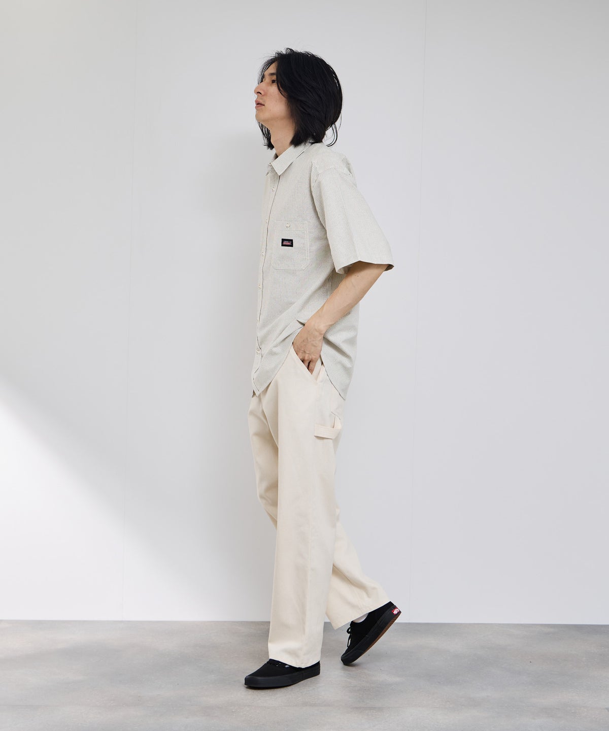 GENUINE Dickies ストライプワークシャツ メンズ